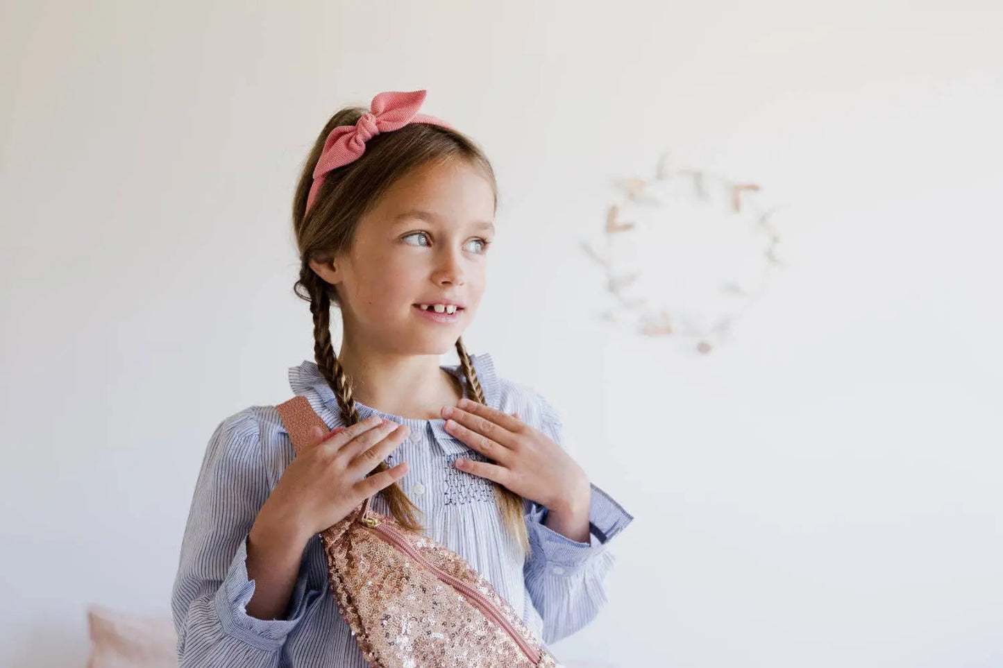 Luciole et Petit Pois - Pink Sequin Waist Bag Luciole et Petit Pois