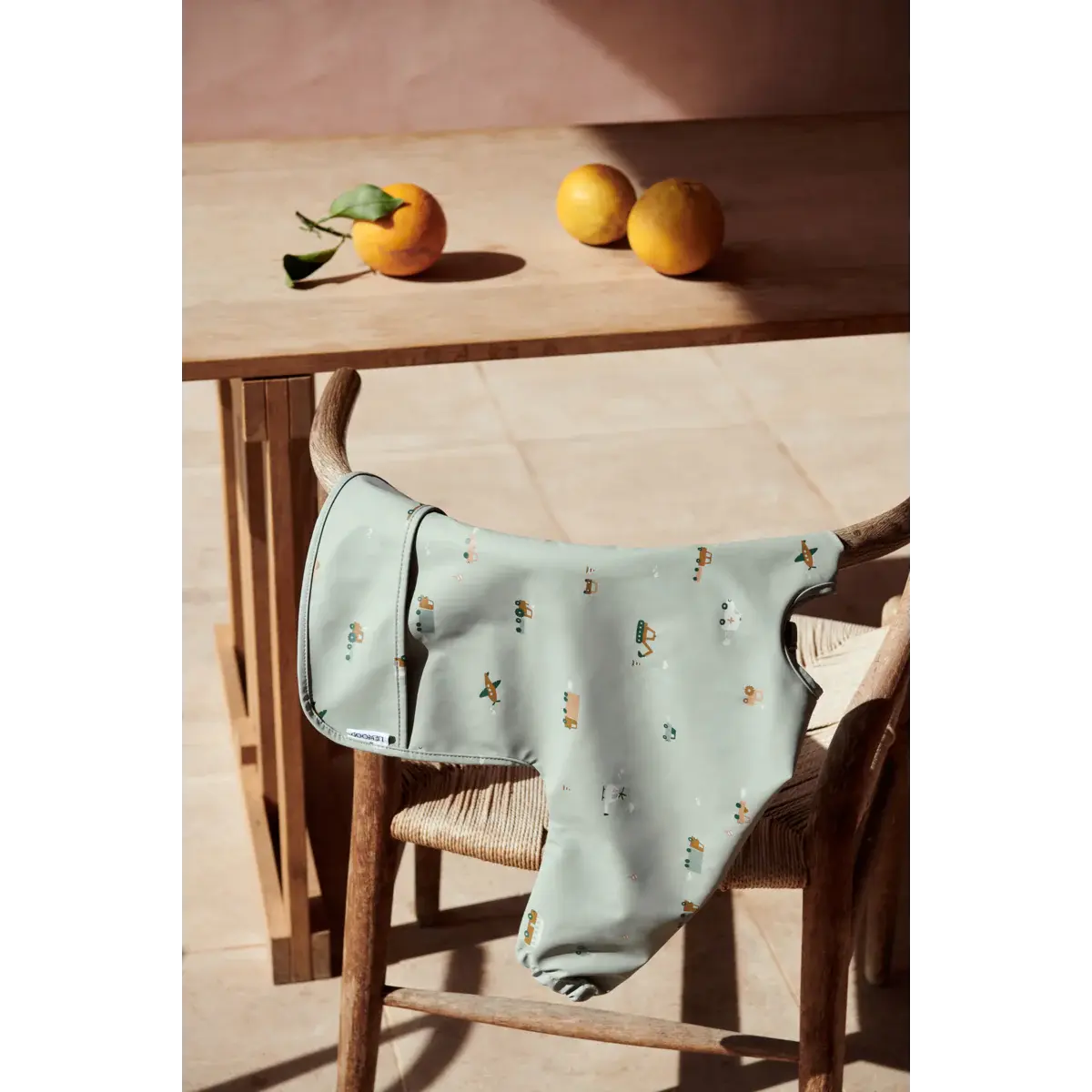 Merle cap bib - vehicles/dove blue mix Konges Slojd