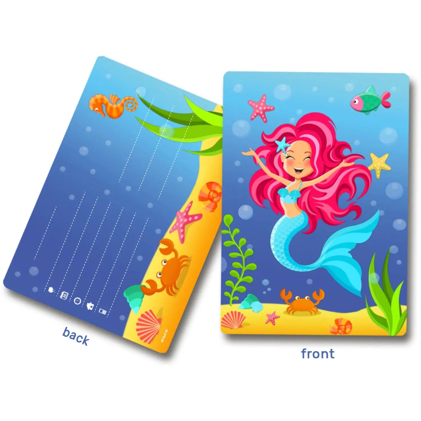 Mermaid Invitations - 8 pieces Folat