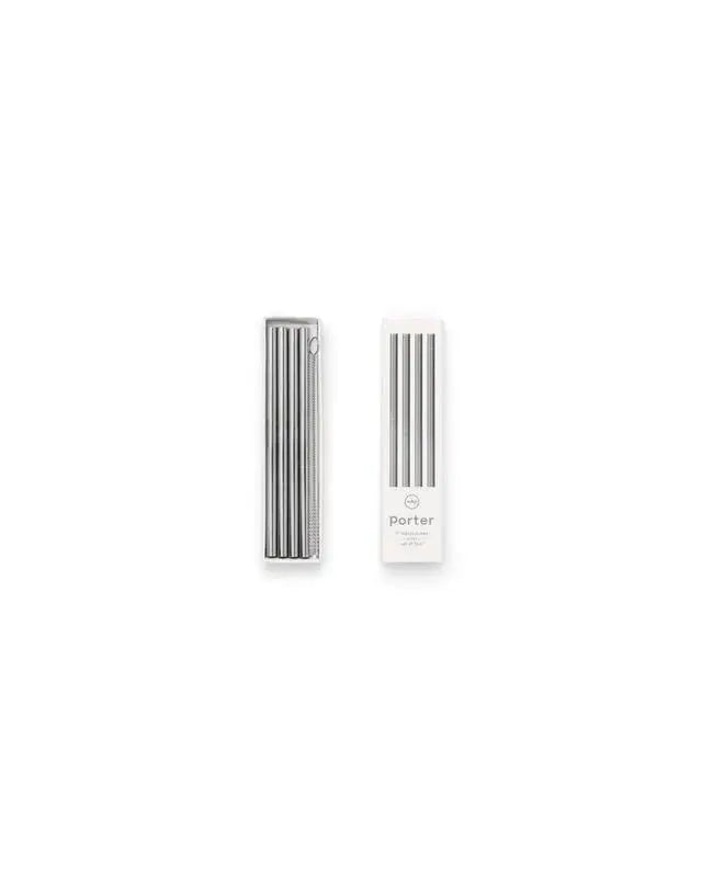 Metal straws silver W&P