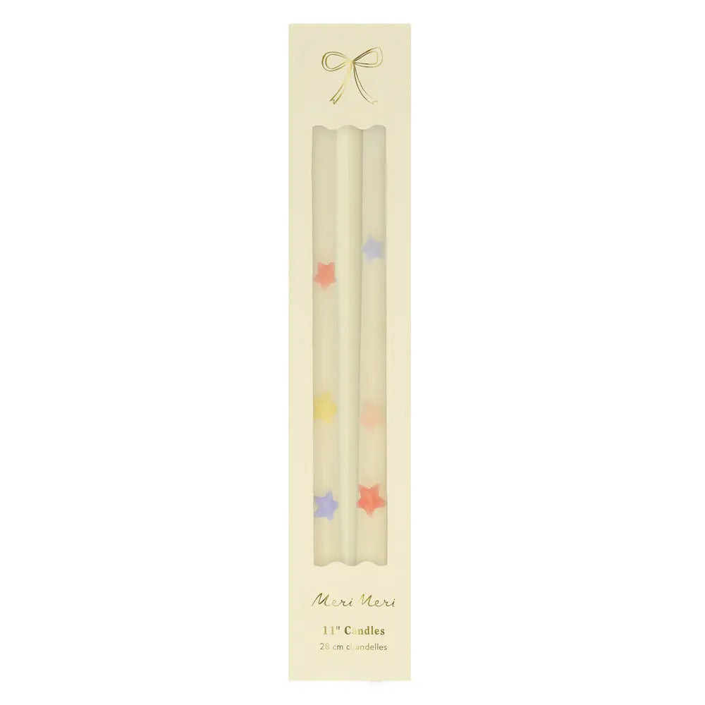 Mixed Star Taper Candles (x 2) Meri Meri