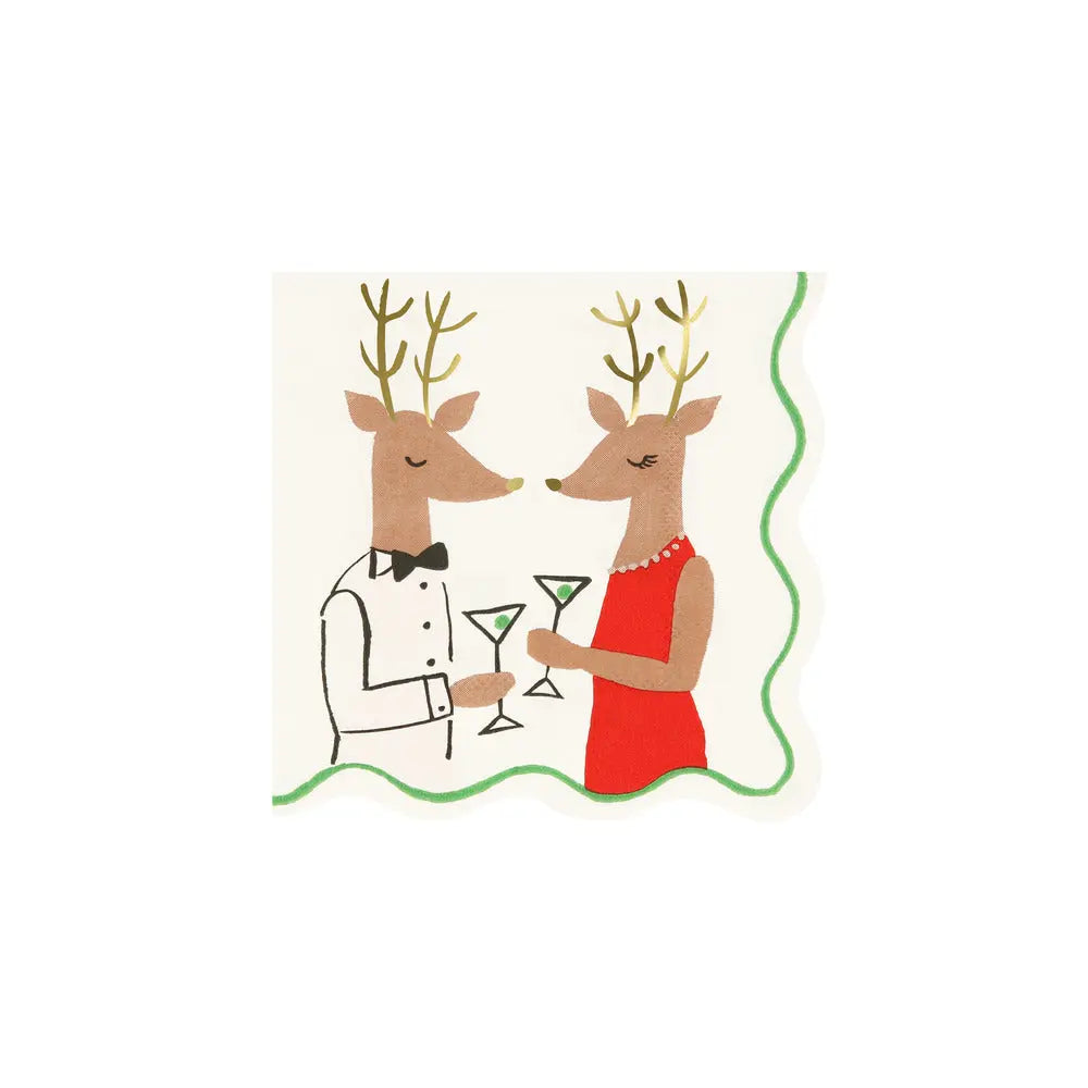 Mr & Mrs Reindeer napkins Meri Meri