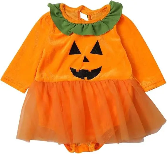 My 1st Halloween Outfits Newborn Baby Girl Pumpkin Tutu Romper Dress The Party Ville
