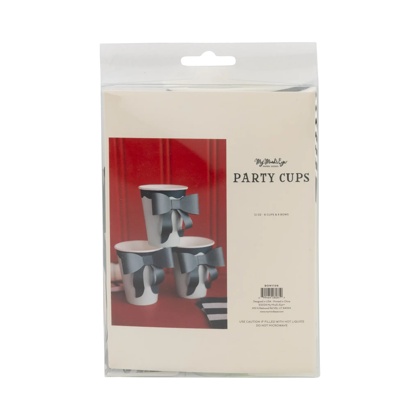 My Mind’s Eye - BOW1108 - Mint and Green Bow Paper Cups My Mind’s Eye