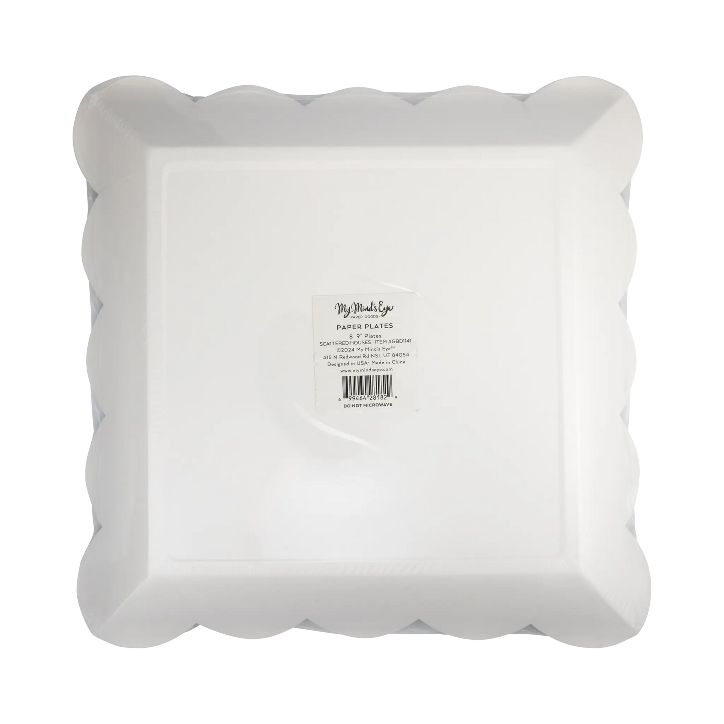 My Mind’s Eye - GBD1141 - Gingerbread Scattered House 9" Plate My Mind’s Eye