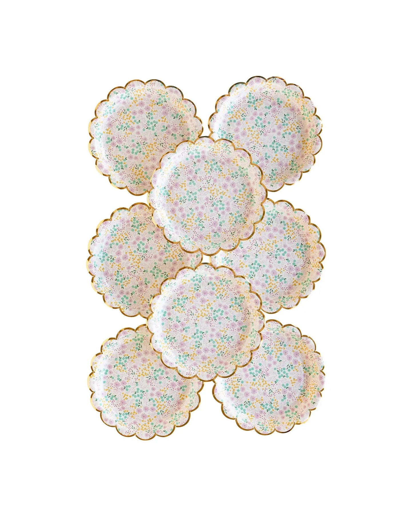 My Mind’s Eye - PGB943 - Ditsy Floral Round Scallop 7" Plate My Mind’s Eye