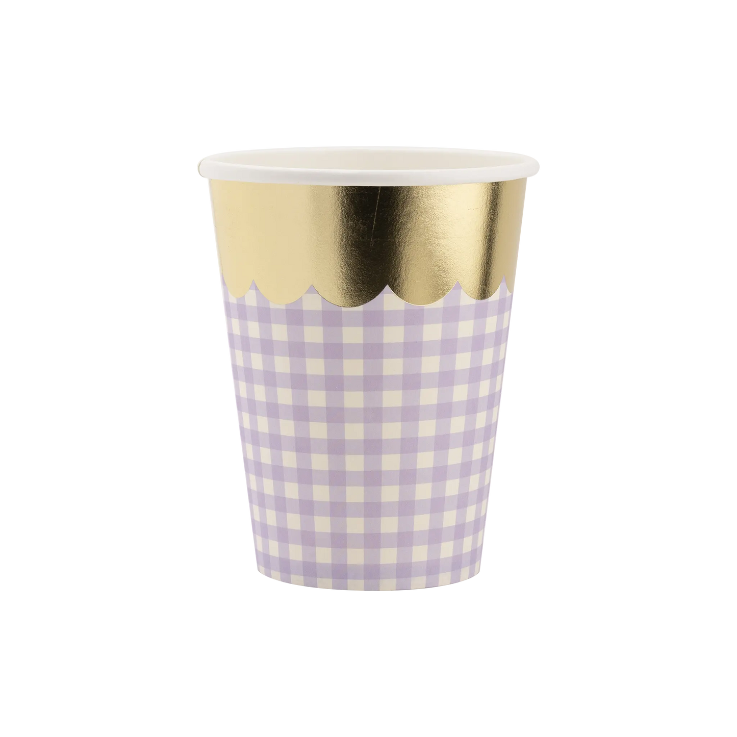 My Mind’s Eye - SPR1010 - Gingham Cups with Gold Scallop My Mind’s Eye