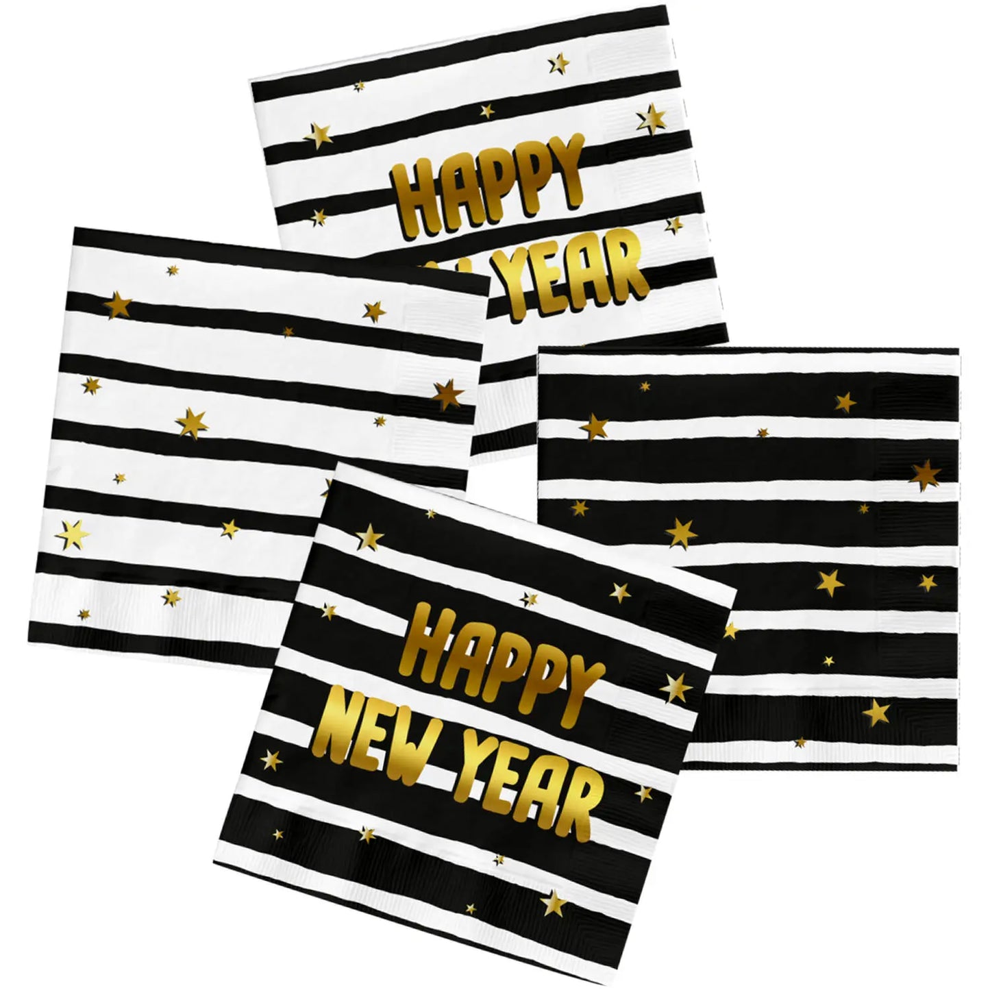 Napkins - BlackGold HNY - 33 x 33 cm - 20 piecs Folat
