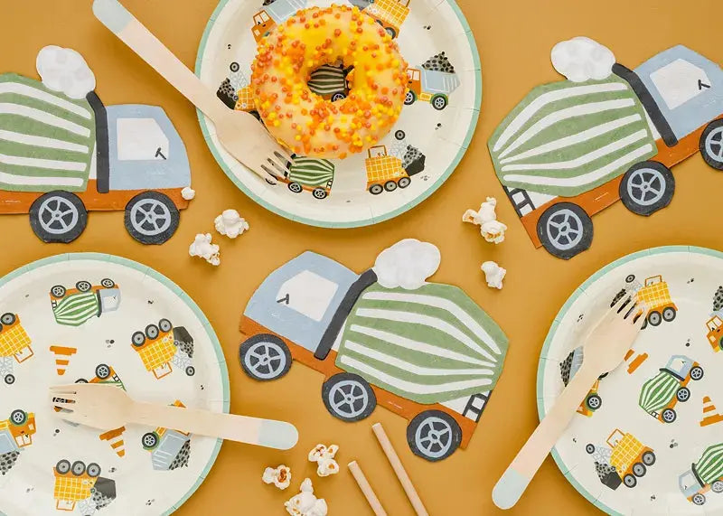 Napkins Concrete mixer, 16x13 cm, mix Partydeco