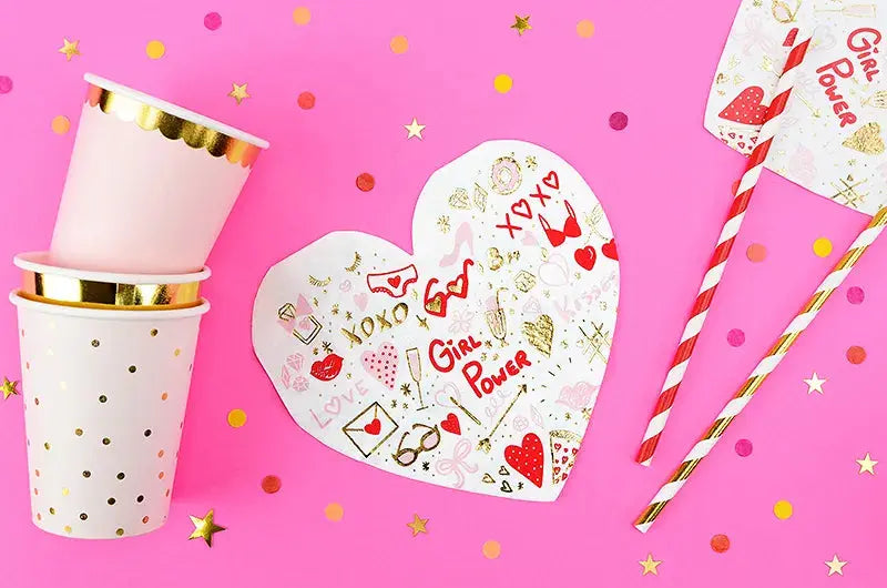 Napkins Heart, mix, 16x15cm Partydeco