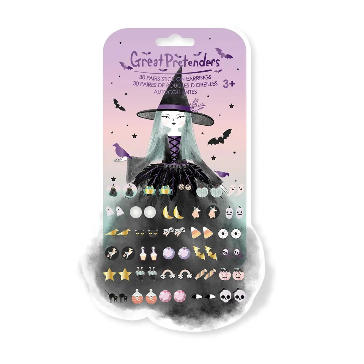 Natasha The Raven Witch Sticker Earrings Great Pretenders