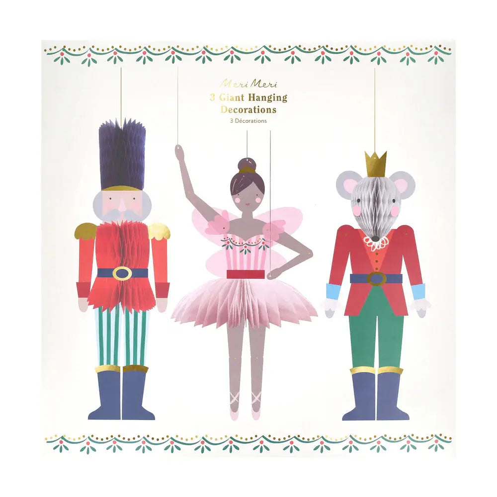 Nutcracker ballet hanging decorations XL Meri Meri