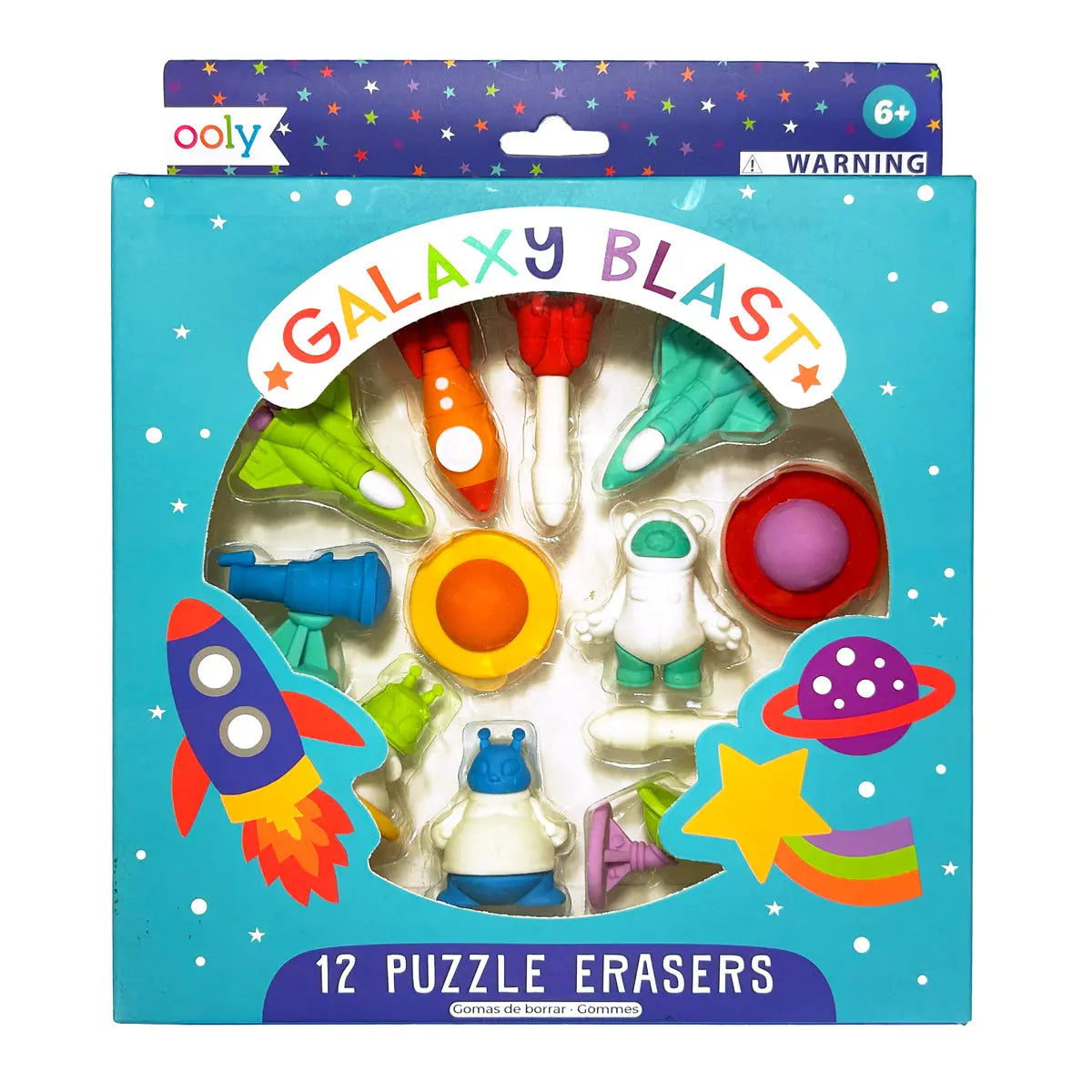 Ooly – Galaxy Blast Puzzle Erasers – Setof 12 OOLY