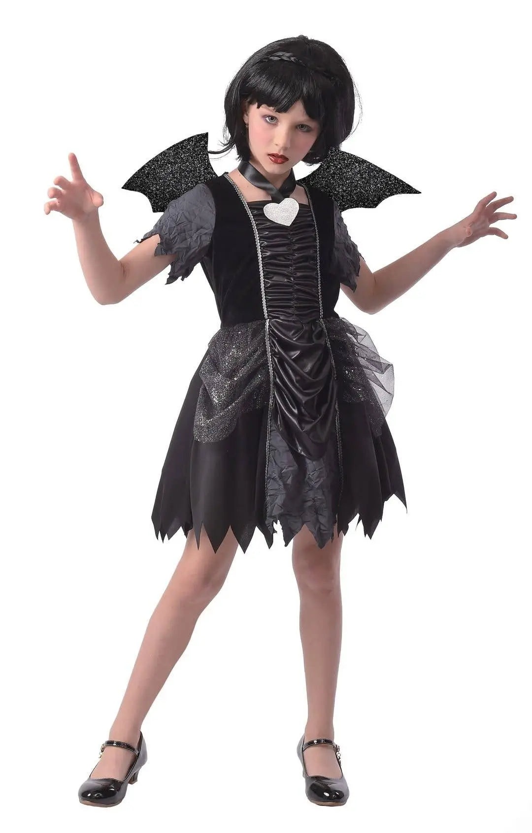 P'tit Clown - Bat Costume - Black Dress - Child - 5/6 Years P'tit Clown