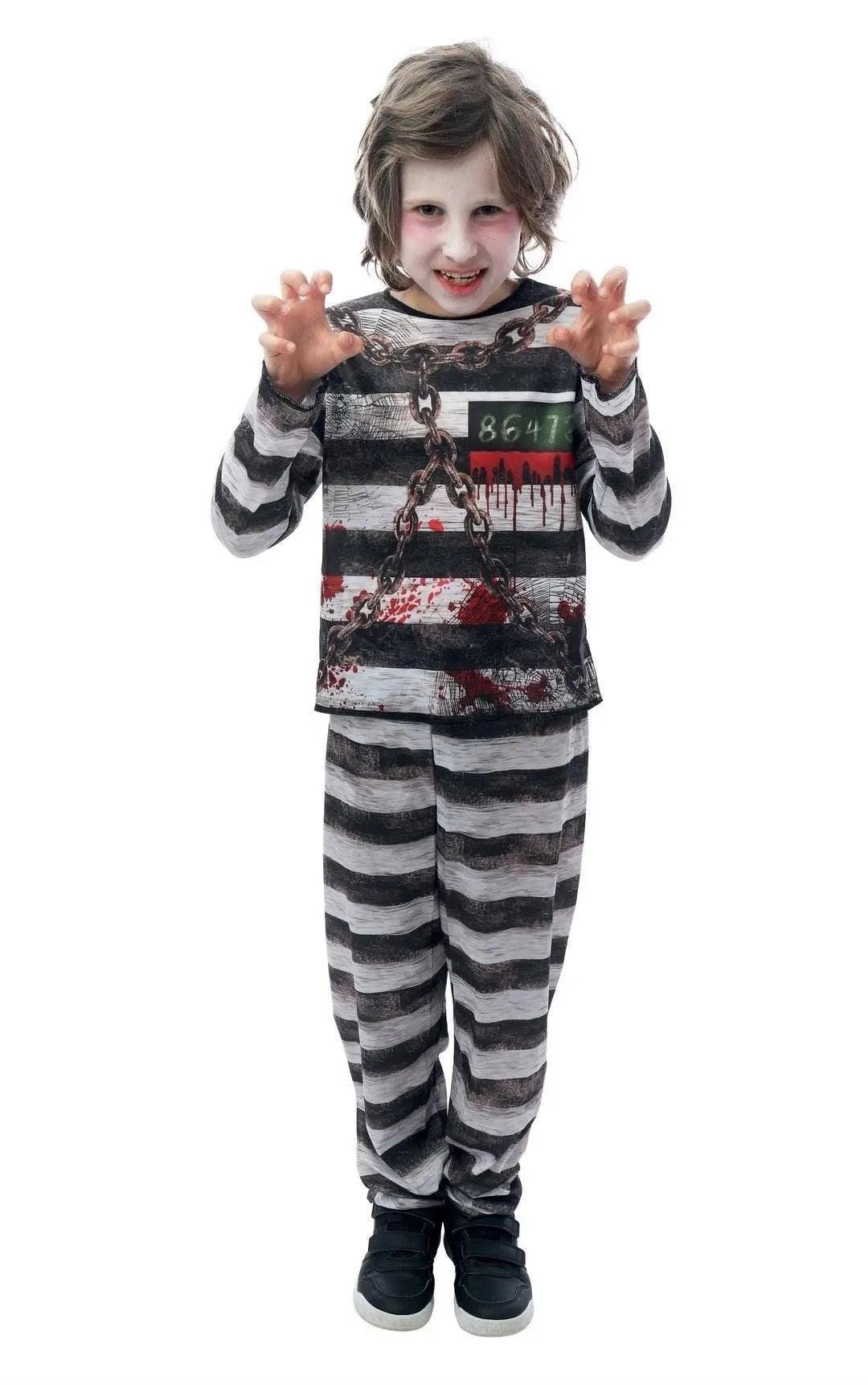 P'tit Clown - Prisoner Costume - Black, White - Child - 5/6 Years P'tit Clown