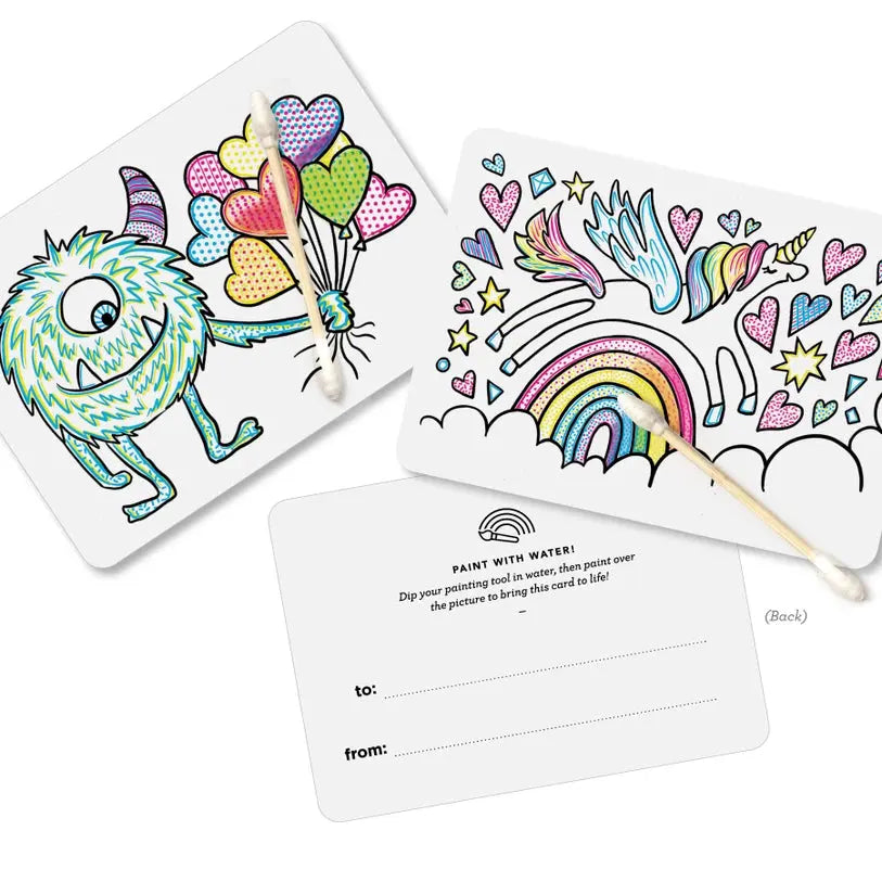 Paint with Water Valentines - Unicorn Inklings