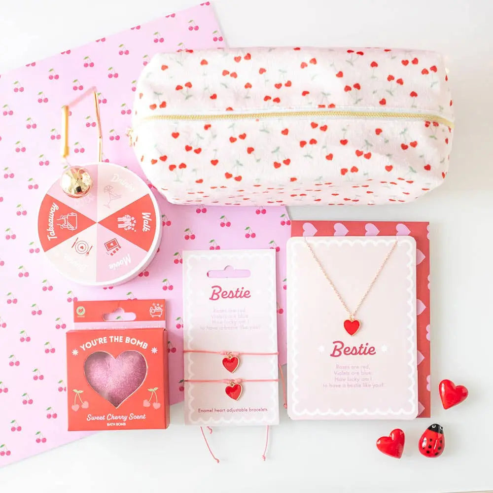 Pair of Besties Enamel Heart Charm Friendship Bracelets Something Different Wholesale