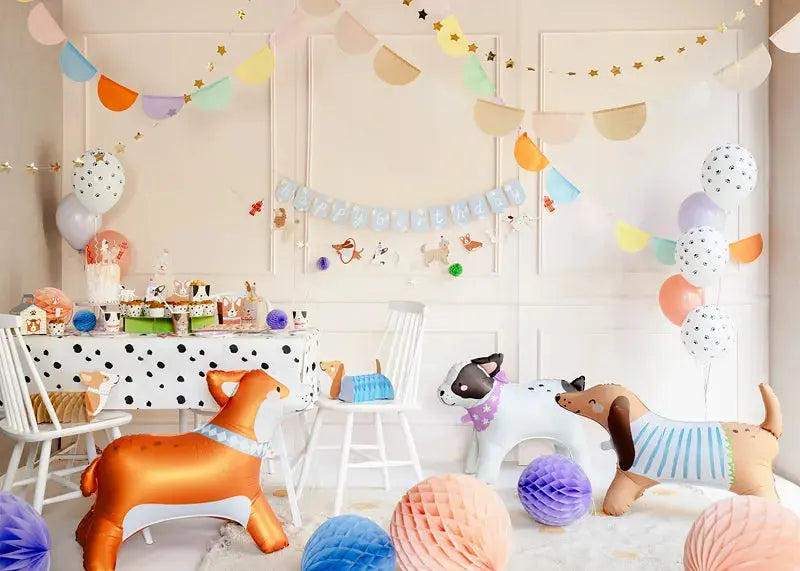 Paper decorations honeycomb Dogs, mix Partydeco