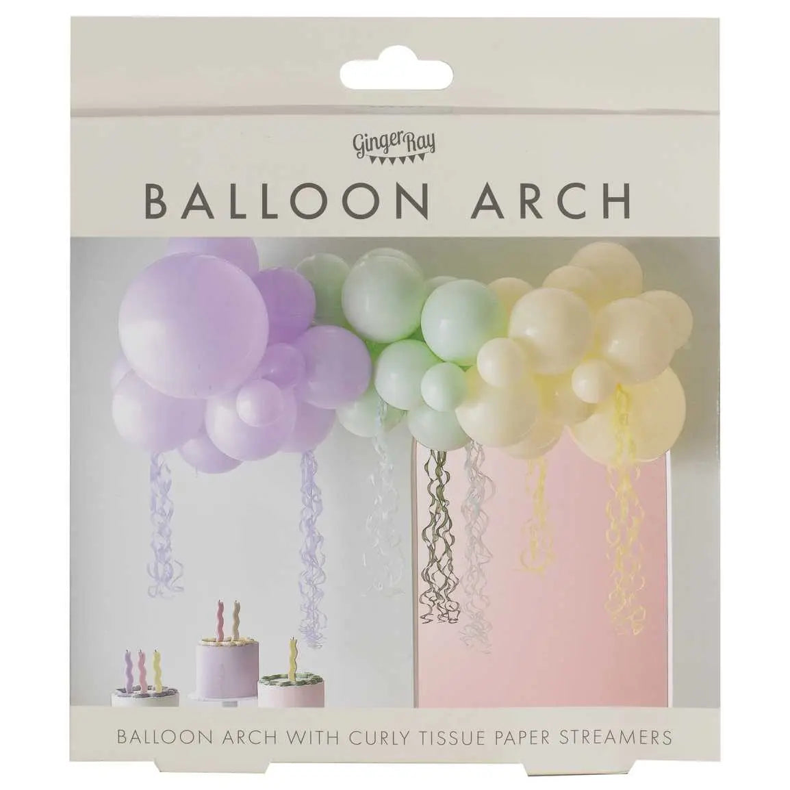 Pastel Balloon Arch Kit with Pastel Tassels Ginger Ray