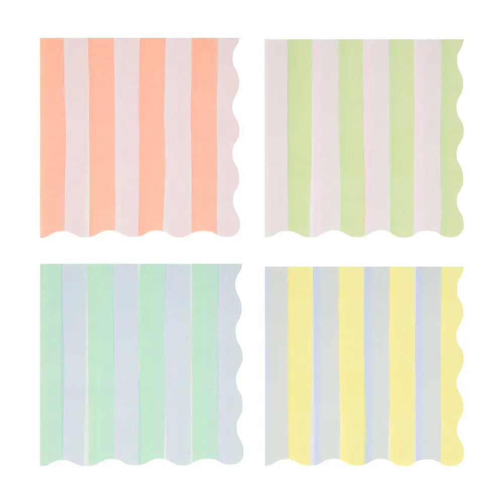 Pastel stripe napkins L Meri Meri