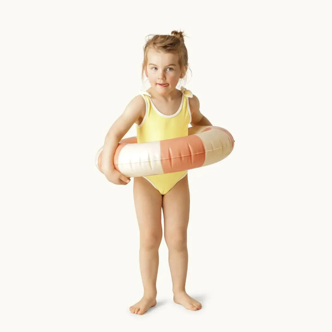Petites Pommes 60cm Anna Swim Ring - Peach Daisy Petites Pommes