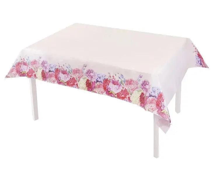 Pink Floral Paper Table Cover Talking Tables