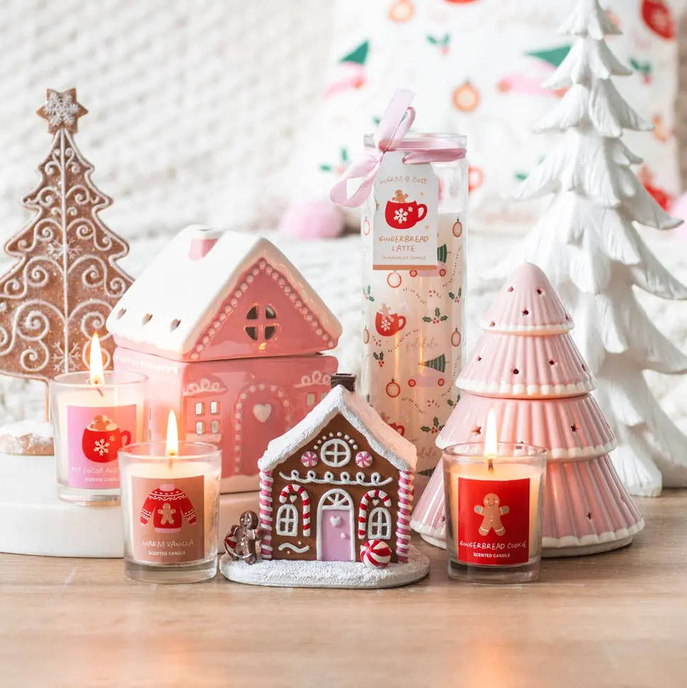 Pink Gingerbread House Christmas Incense Cone Burner Something Different Wholesale