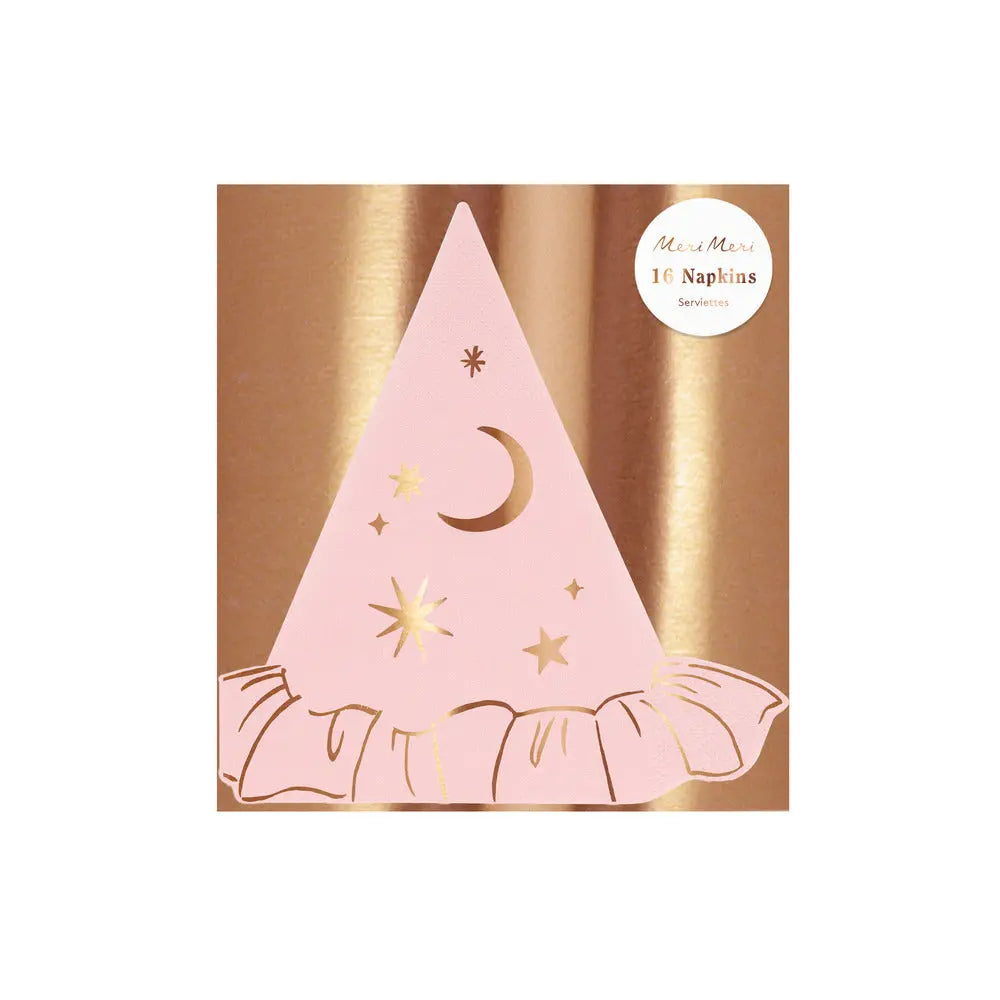 Pink witch hat napkins Meri Meri