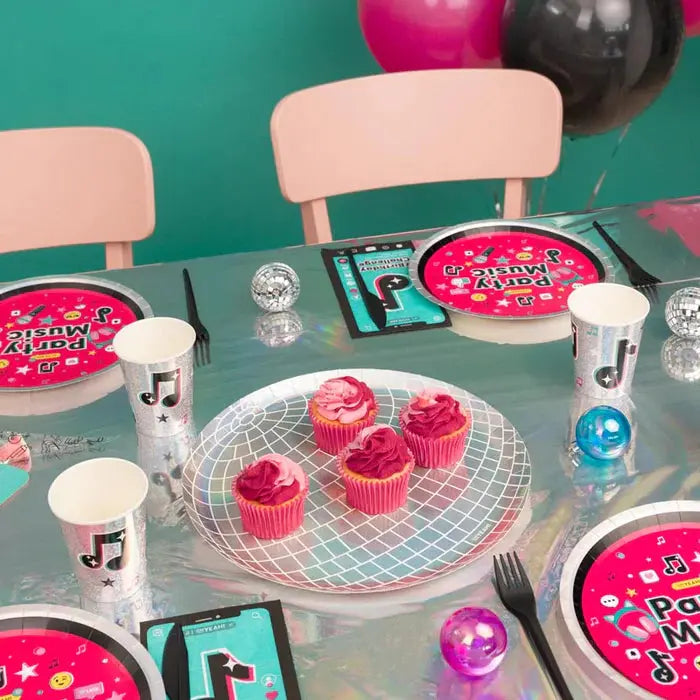 Plate cardboard Music dessert Ø17cm Oh yeah!