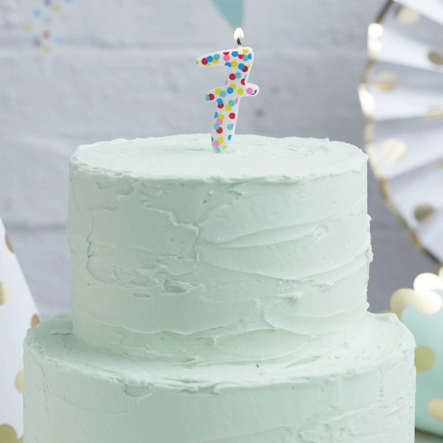 Polka Dot Candle Number 7 Ginger Ray