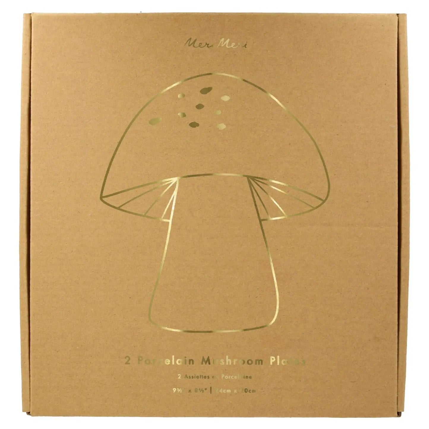 Porcelain mushroom plates Meri Meri