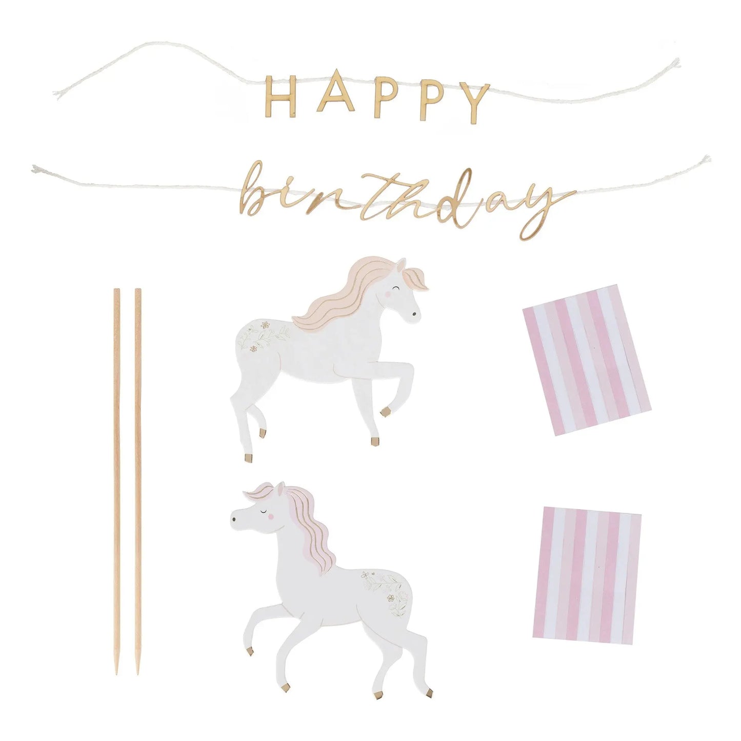 Princess Horse Happy Birthday Cake Topper Ginger Ray