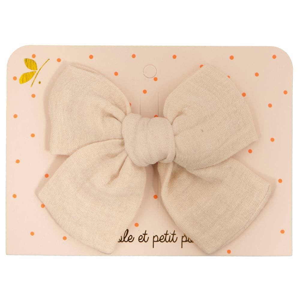 Princess Large Knot Clip - Double Gaze Sand Luciole et Petit Pois