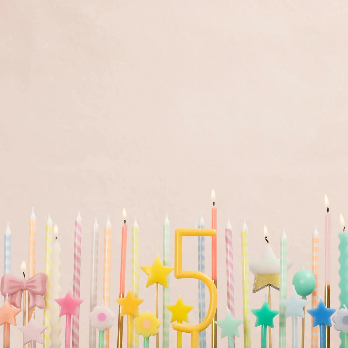 Rainbow Star Candles (x 12) Meri Meri