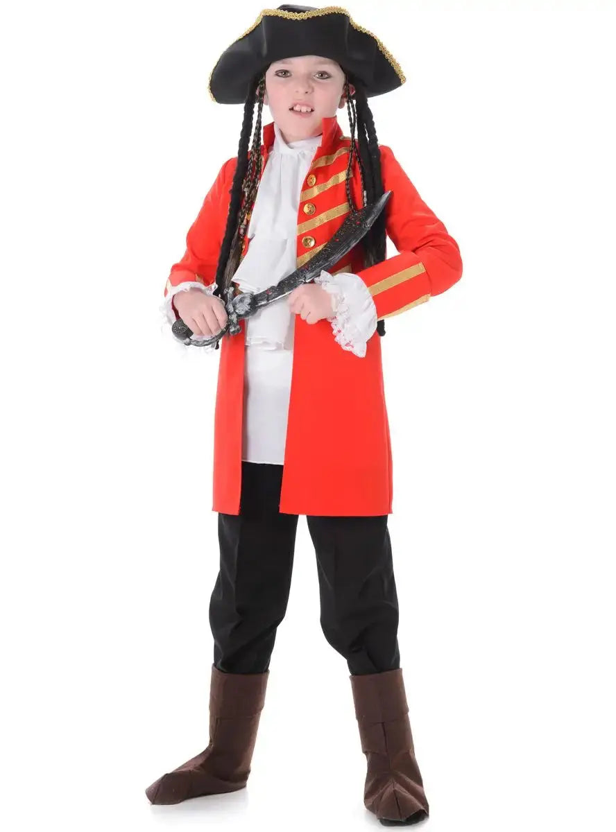 Red Pirate costume 6-8 Folarwear