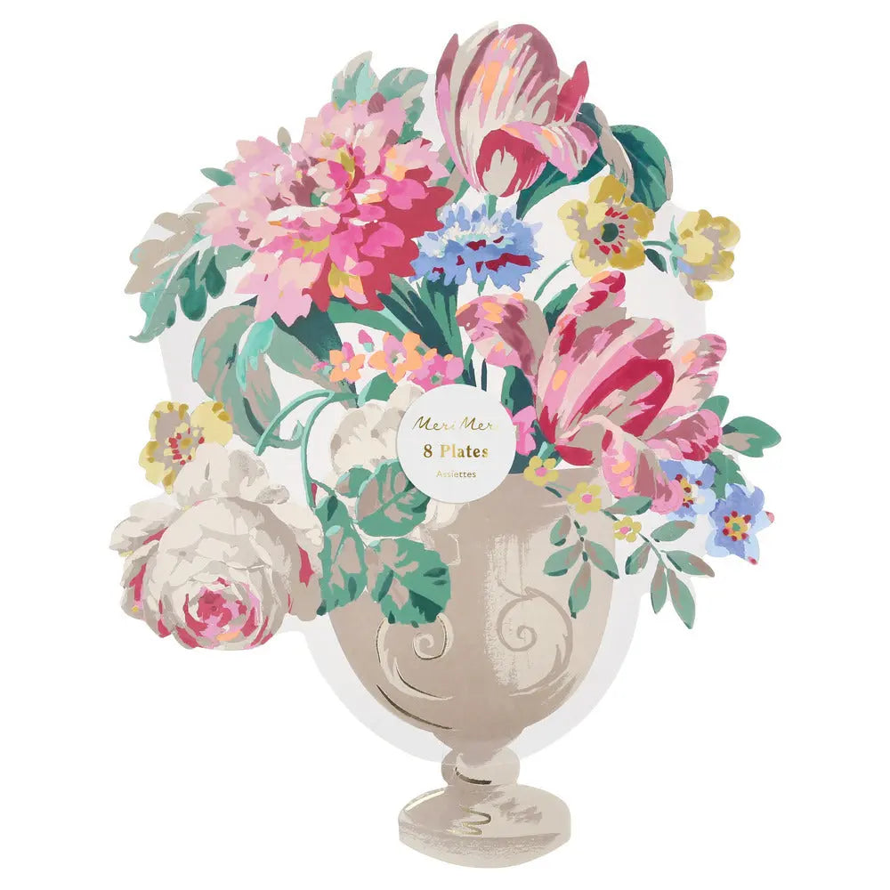 Rococo floral vase plates Meri Meri