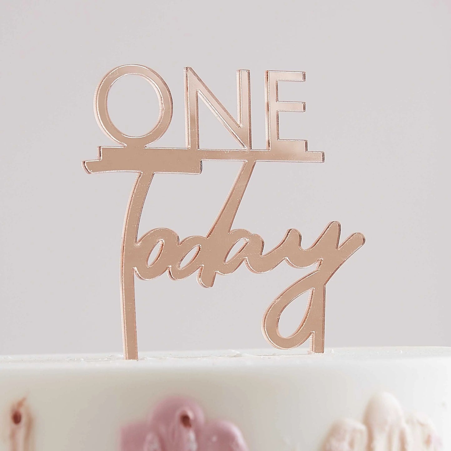 Rose Gold One Today 1st Birthday Cake Topper Ginger Ray
