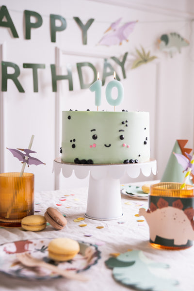 Birthday candle Numeral 0, light blue, size 5.5 cm (SCU10-0-001J)