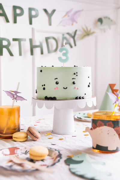 Birthday candle Numeral 3, light blue, size 5.5 cm (SCU10-3-001J)