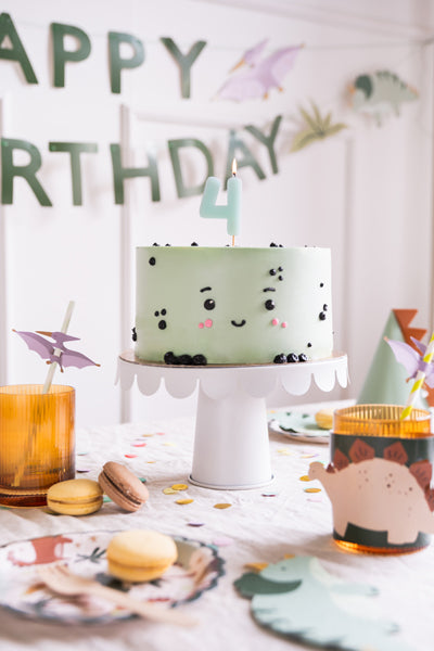 Birthday candle Numeral 4, light blue, size 5.5 cm (SCU10-4-001J)