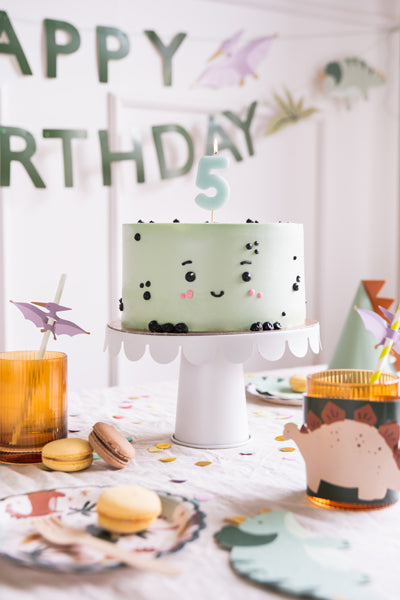 Birthday candle Numeral 5, light blue, size 5.5 cm (SCU10-5-001J)
