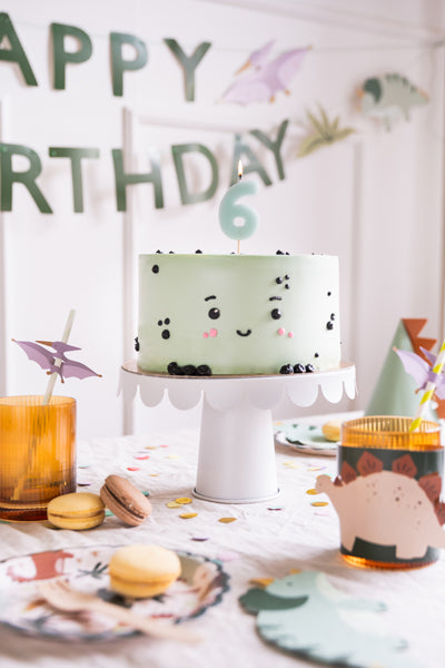 Birthday candle Numeral 6, light blue, size 5.5 cm (SCU10-6-001J)