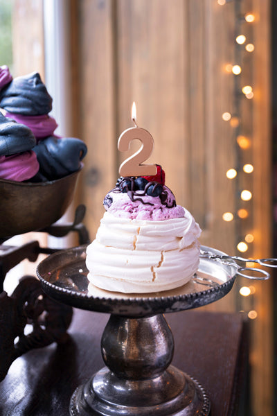 Birthday Candle Number 2, rose gold, 4.5cm (SCU12M-2-019R)
