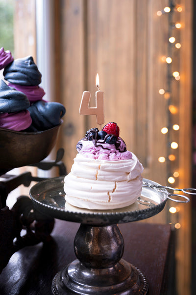 Birthday Candle Number 4, rose gold, 4.5cm (SCU12M-4-019R)
