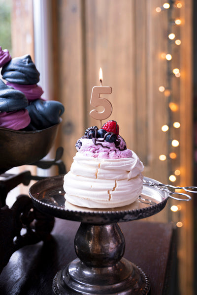 Birthday Candle Number 5, rose gold, 4.5cm (SCU12M-5-019R)