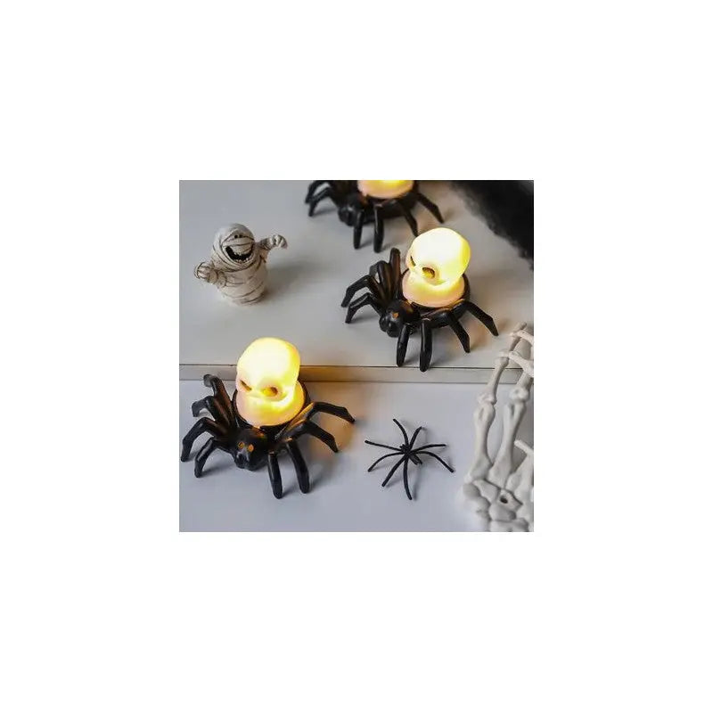 SKULL LED Spider 8.5 X7 X 5 cm , batteries included Cotillons D Alsace