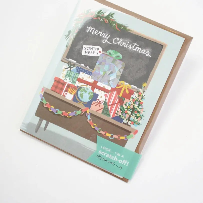 Scratch-Off Teacher Christmas Card - Holiday Card Inklings