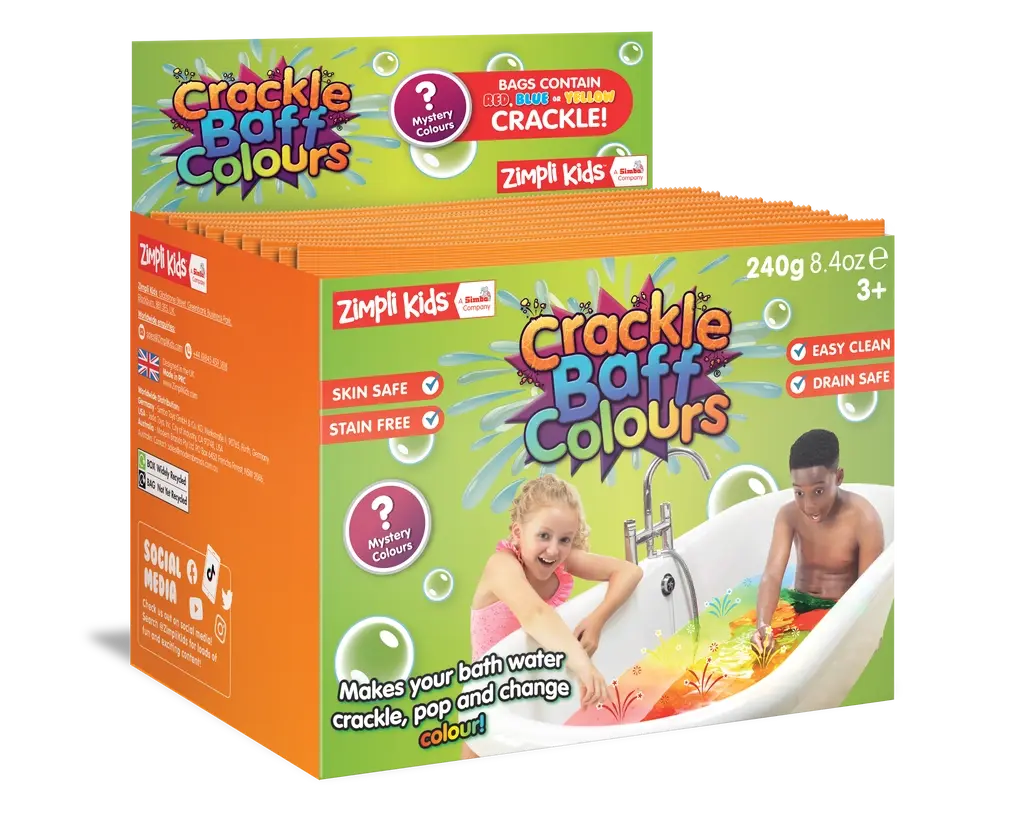 Sensory Diy Colourful Crackle Baff Colour Foil Bag Bath Toy Zimpli Kids