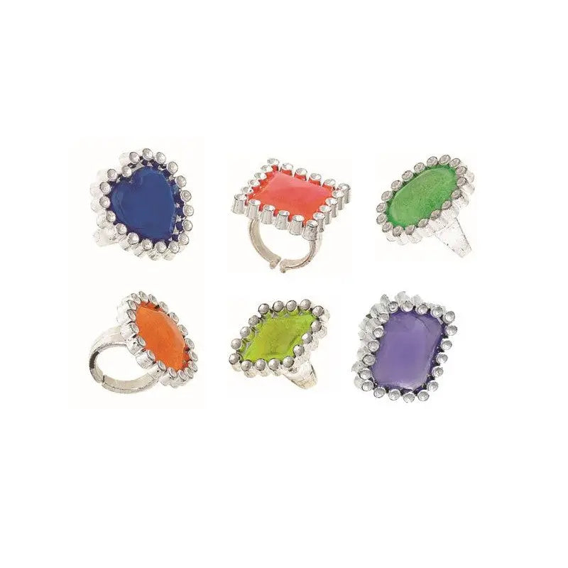 Set of 12 gem rings cotillons Alsace