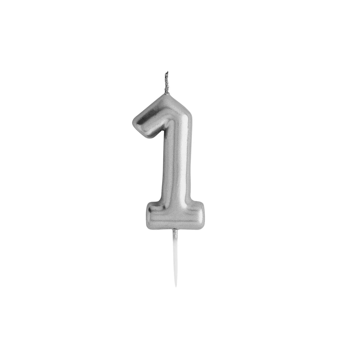 Silver Number '1' Candle Hootyballoo by Club Green